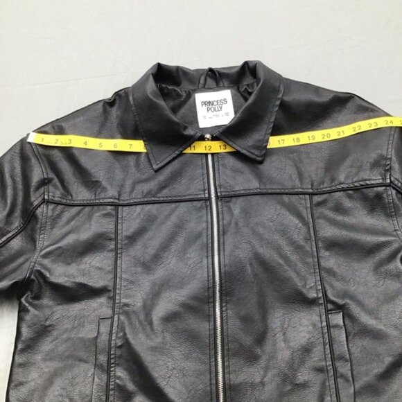 Princess Polly Black Goldsmith Faux LeatherBomber Jacket - Picture 6 of 10